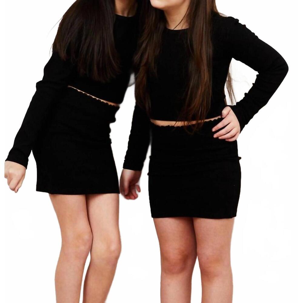 NEW THEME sloane long sleeve heart cut out ribbed top in black